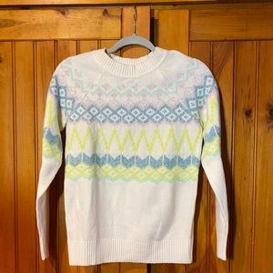 LOFT fair isle sweater XS